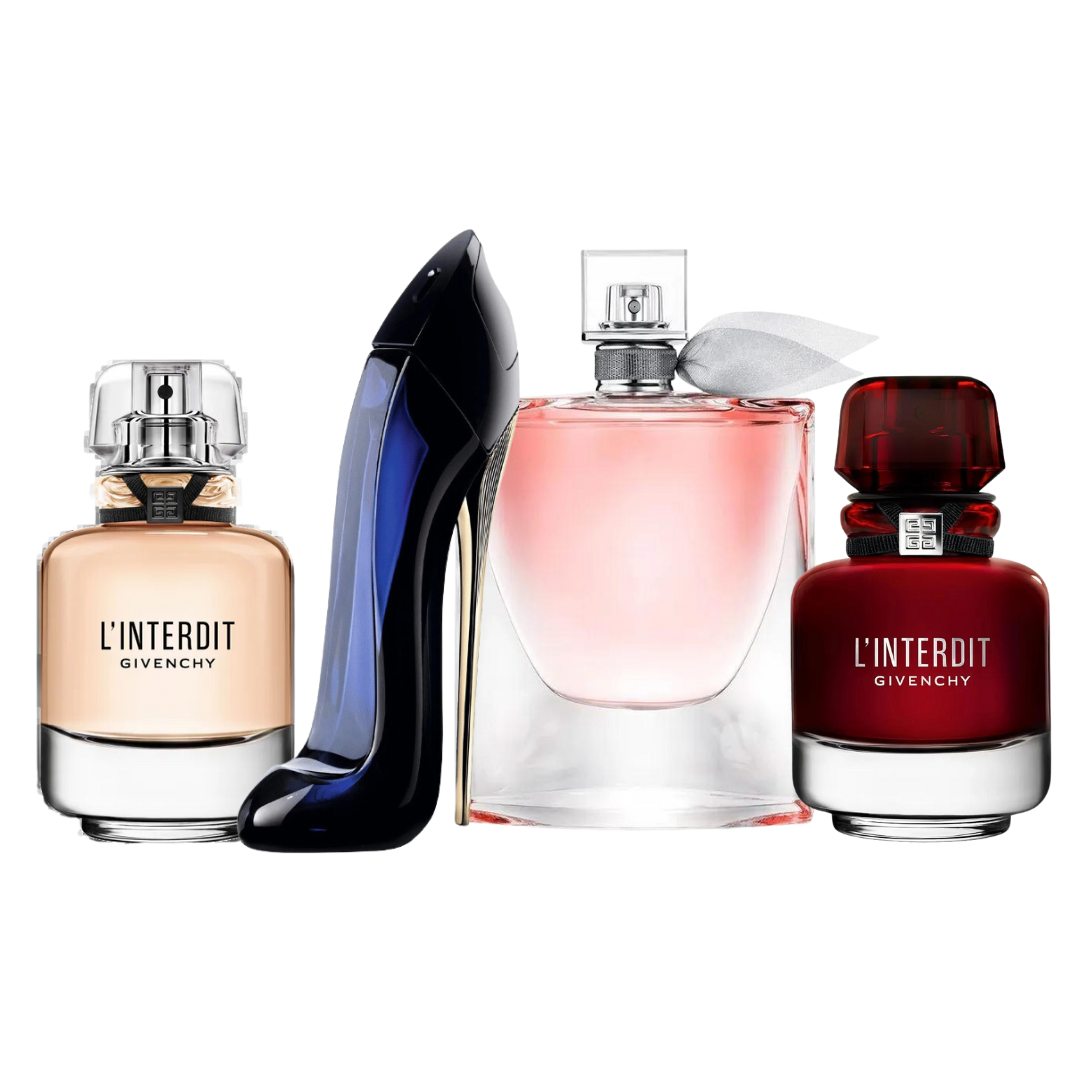 Coffret 4 Parfums - L'Interdit , L'Interdit Rouge, Good Girl, La Vie Est Belle (ACHETEZ 1, OBTENEZ 4)